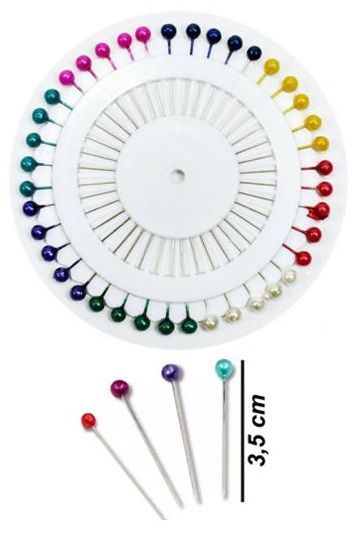 Alfinete curto - Cartela com 40 alfinetes - 3,5 cm de comprimento ...