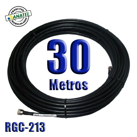 KIT INTERLIGAÇÃO RGC-213 DE 30 METROS N MACHO X N MACHO