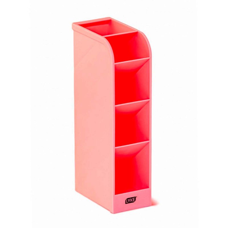 Kit Organizador Mesa Rosa 10 Peças - Suporte Giratório Com Acessórios Completos