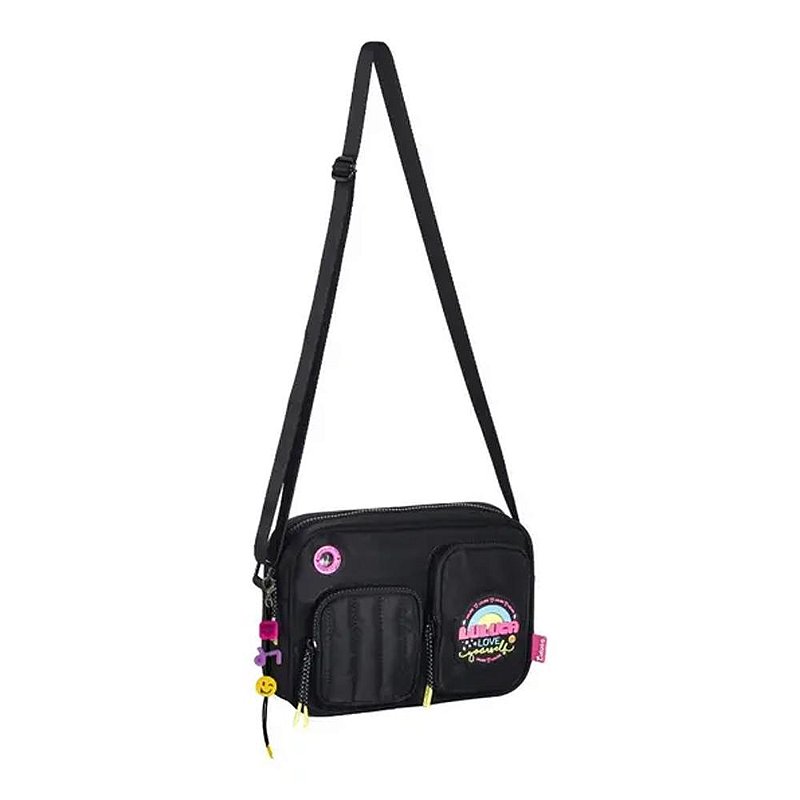 Bolsa Transversal Luluca Love Yourself Preta - Semax - Shop Macrozao