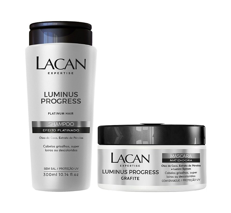 Lacan Luminus Progress Platinum Hair Kit Shampoo e Máscara Matizadora