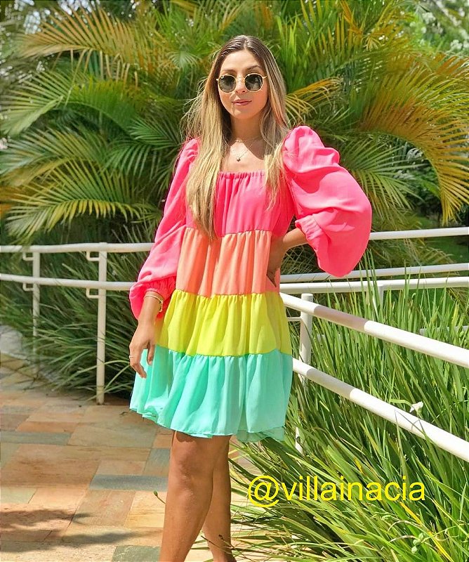 Vestido Curto Serafina Color Neon