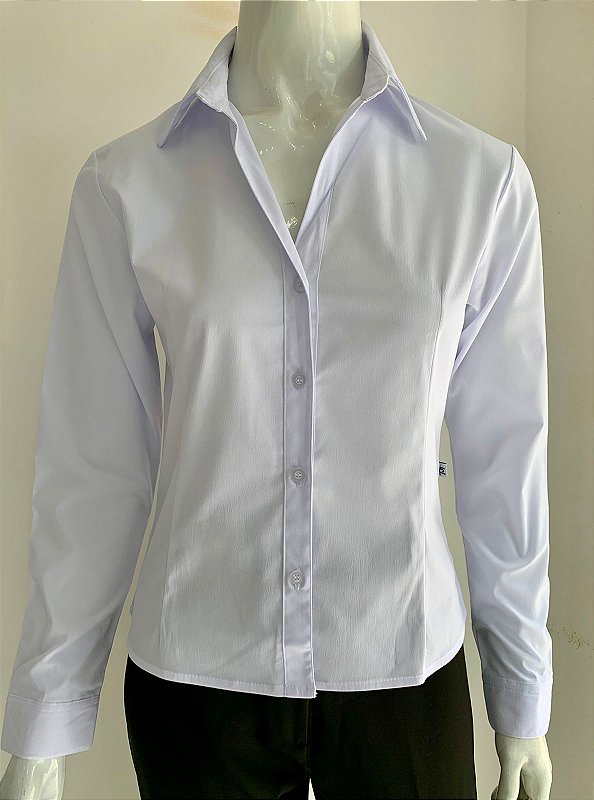 Camisa social Feminina Tecido de Tactel com elastano短 REF 103