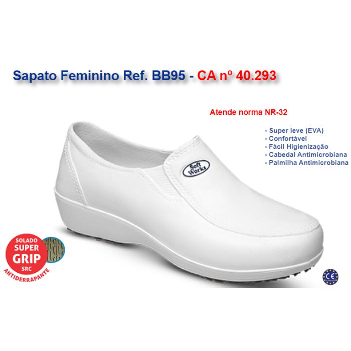 sapato branco feminino para hospital
