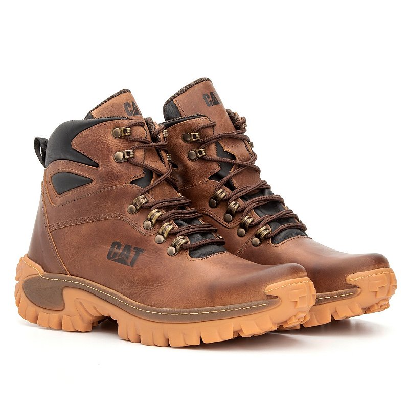 Bota Coturno Adventure em Couro Caterpillar Trivalle Shoes Masculina