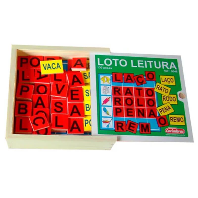 Jogo Alfabetização Loto Leitura Bingo Com 4 Tabuleiros 154 peças - Futura  Brinquedos Educativos