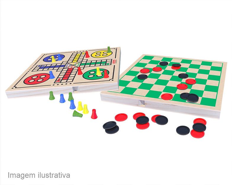 Damas e Trilha - Jogo de Tabuleiro - Ioiô de Pano Brinquedos