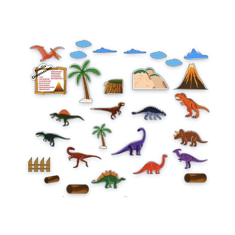 Dinossauros - Brinquedo Educativo Imantado - Ioiô de Pano Brinquedos  Educativos