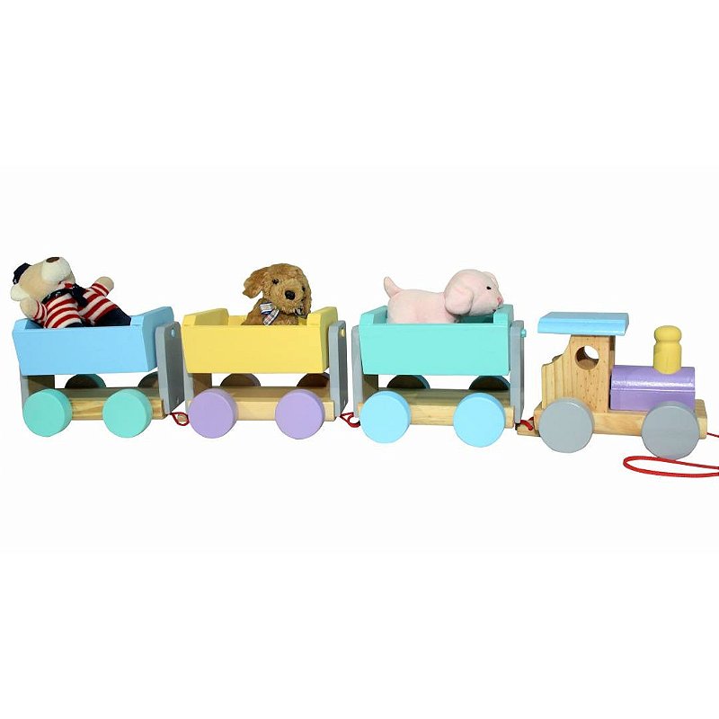 Trem de Carga Baby Maria Brinquedo Educativo de MadeiraBrinquedos