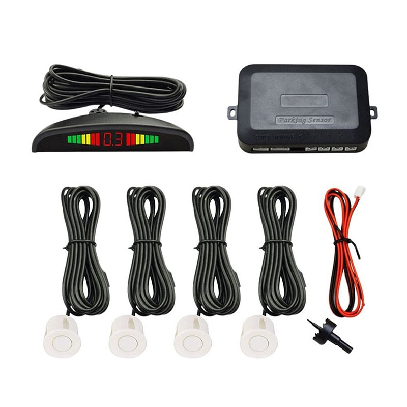 Kit Sensor De Estacionamento Com Sonorizador Universal 22mm Cor
