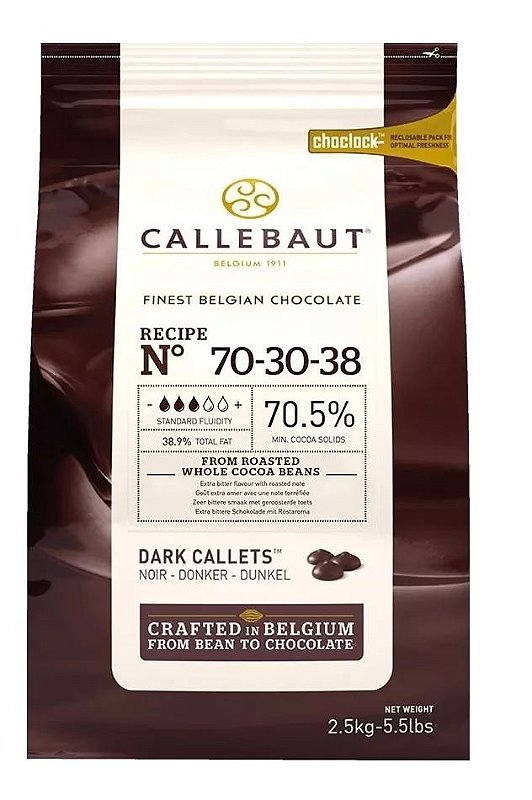 Chocolate Belga Amargo Callebaut (70-30-38) 70,5% 2,01kg
