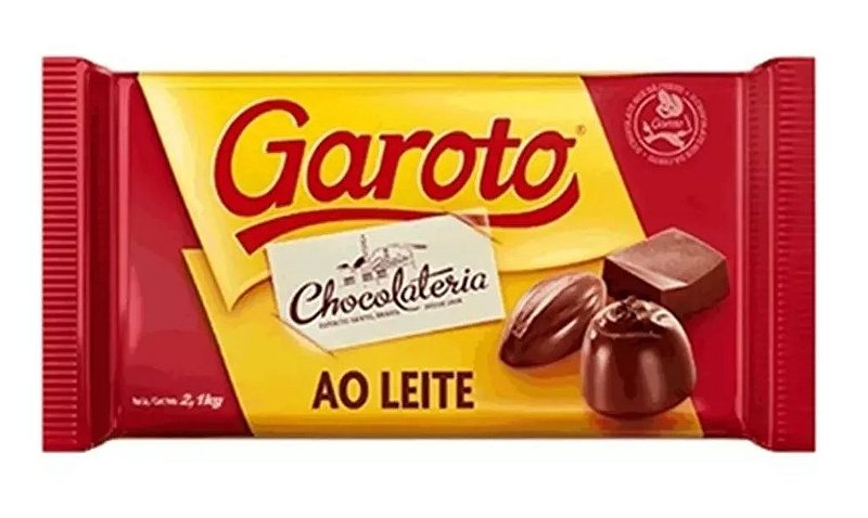Barra Chocolate Cobertura Ao Leite 2,1kg - Garoto