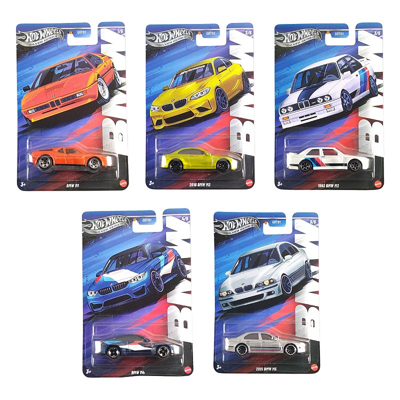 Hot Wheels Silver Series BMW Set c/ 05 GRT01 - Colibri Toys
