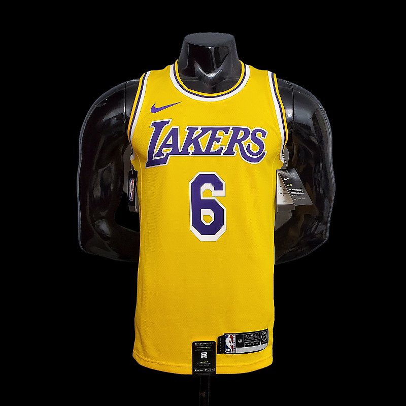 Camisa Basquete NBA Los Angeles Lakers 06 Amarela - ACESSÓRIOS DA MODA