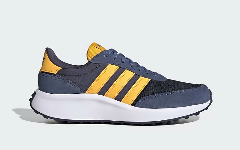 Tenis Adidas Run 70 s Azul e Amarelo Lace Sneakers
