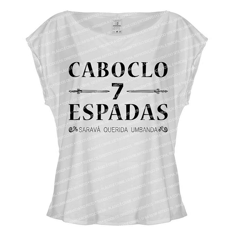 Blusa Feminina Caboclo 7 Espadas