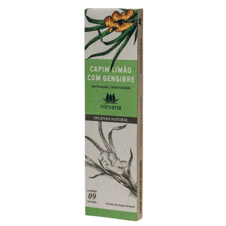 Incenso Natural Nirvana Capim Limão e Gengibre: Motivação, Criatividade