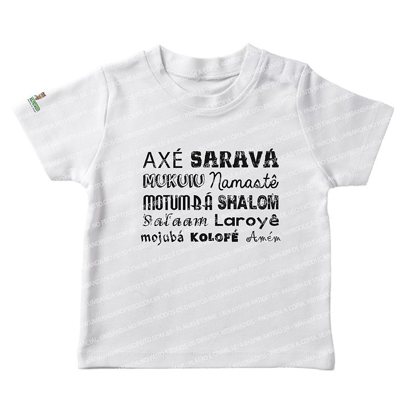 Camiseta Infantil Saudações