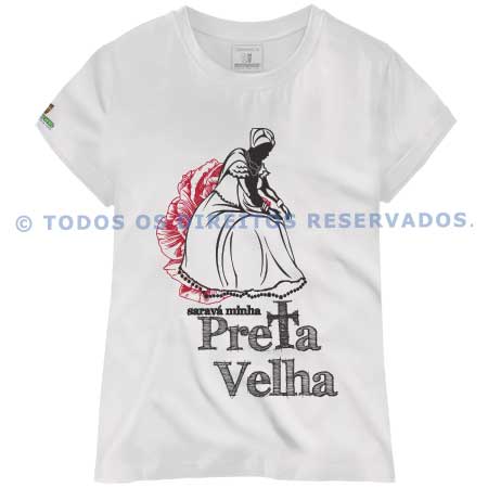Baby Look Saravá Minha Preta-Velha