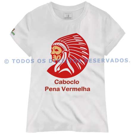 Baby Look Caboclo Pena Vermelha