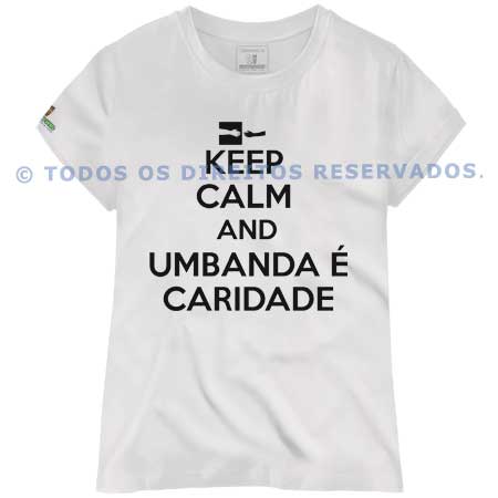 Baby Look Keep Calm and Umbanda é Caridade