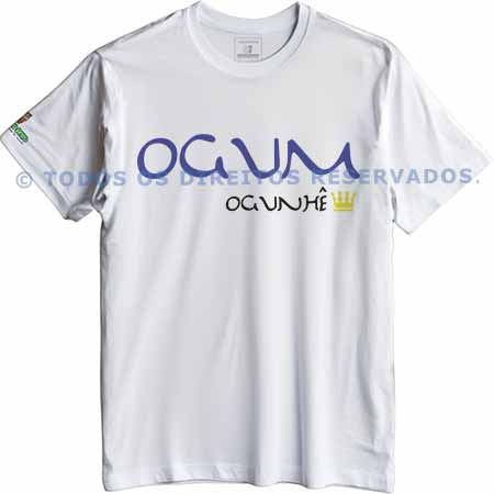 Camiseta Rei Ogum (estampa azul)