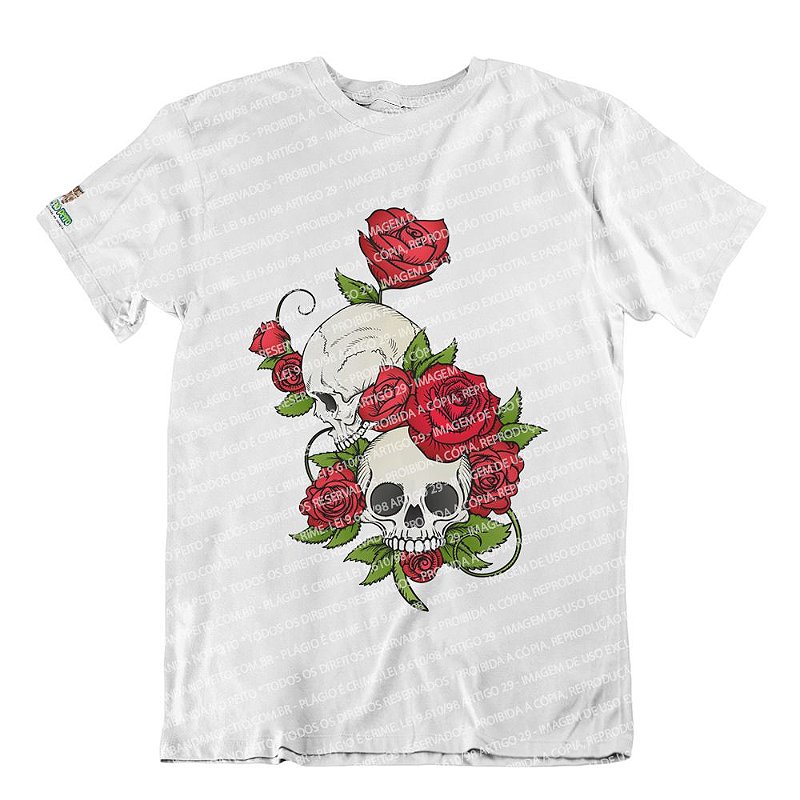 Camiseta Rosa Caveira - Umbanda No Peito ®