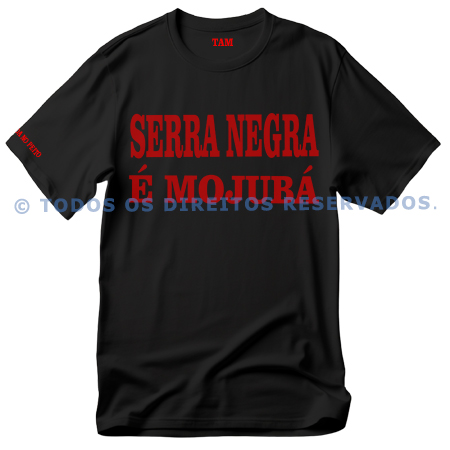Camiseta Preta Serra Negra é Mojubá
