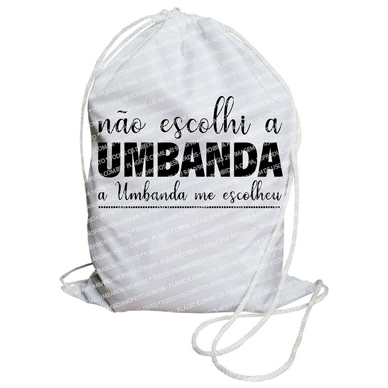 Mochilinha para Guias / Colares / Fios de Contas - A Umbanda Me Escolheu
