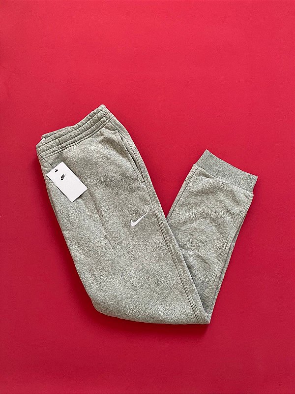 Calça Nike Swoosh Moletom Cinza