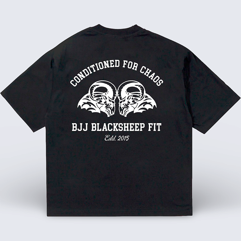 Camiseta Oversized Bjj BlackSheep - Conditioned for Chaos