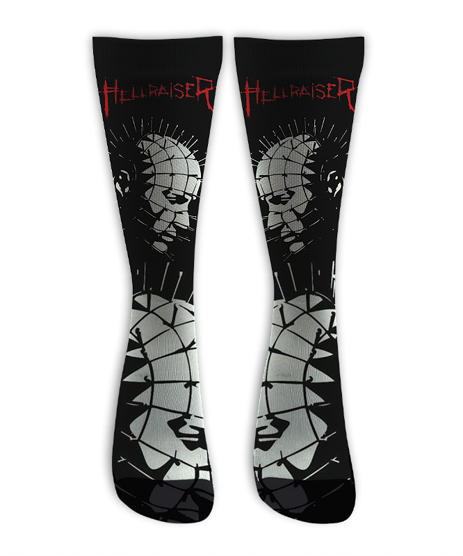 Meia Cano Alto - HellRaiser Black Head