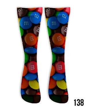 Meia  Cano Alto - M&Ms