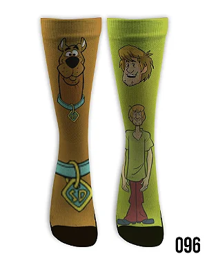 Meia  Cano Alto - Scooby Doo e Salsicha