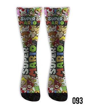 Meia  Cano Alto - Super Mario Bros