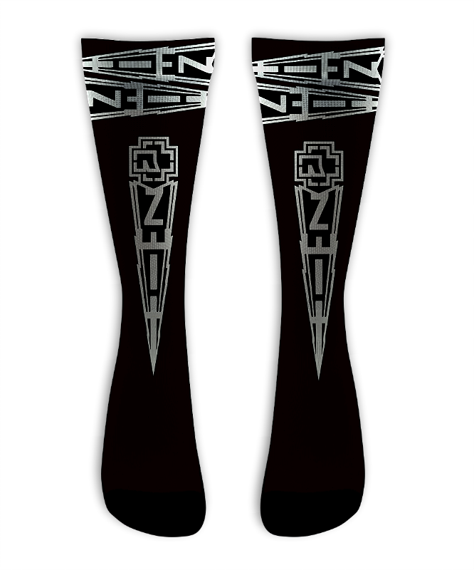 Meia  Cano Alto - Rammstein Black
