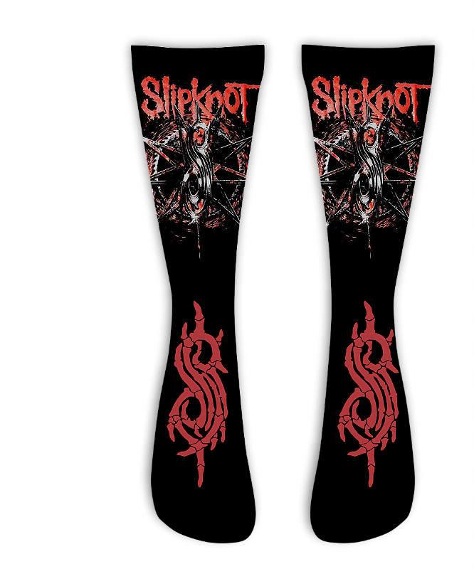 Meia  Cano Alto - Slipknot Black
