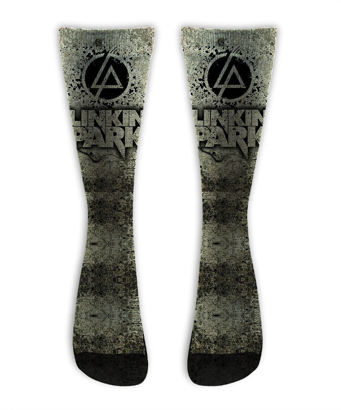 Meia  Cano Alto - Linkin Park Grunge Wall
