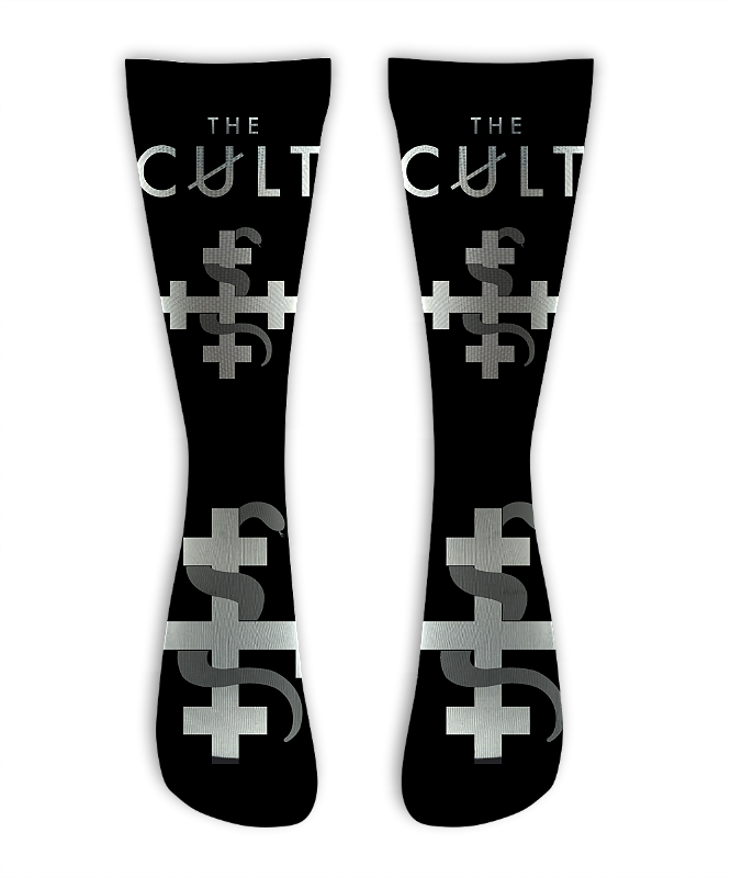 Meia  Cano Alto - The Cult TOUR 2025 - Black