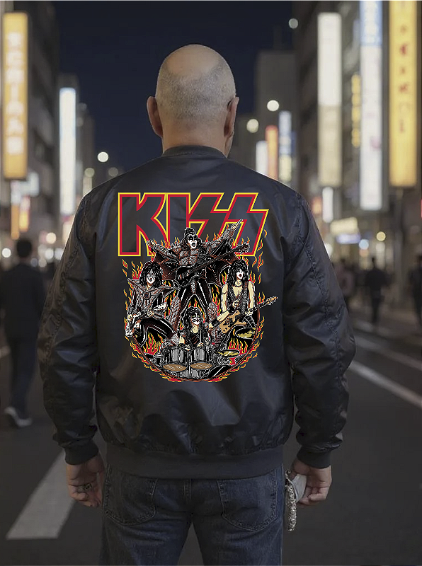 CORTA VENTO BOMBER PRETA KISS
