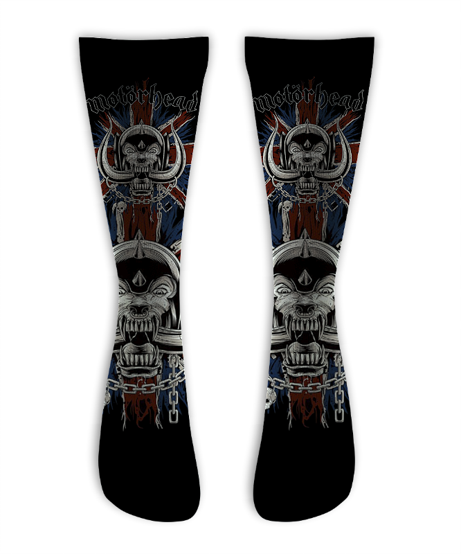 Meia Cano Alto - Motorhead - England Flag