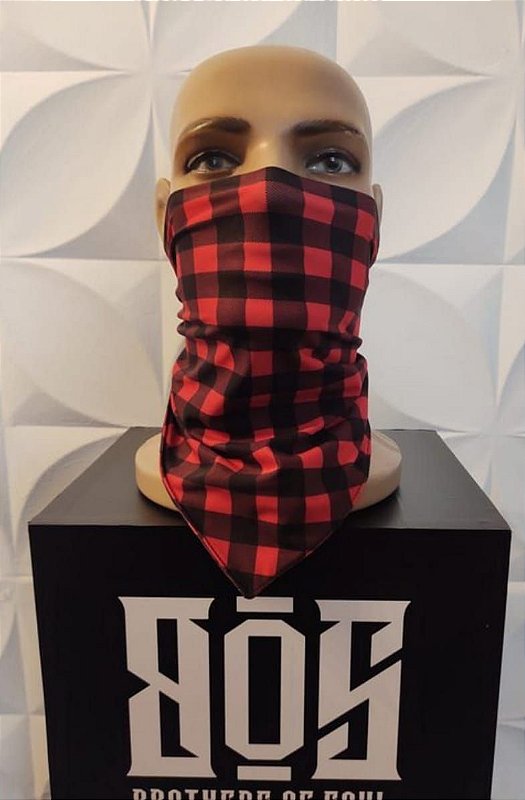 Bandana Xadrez Vermelha