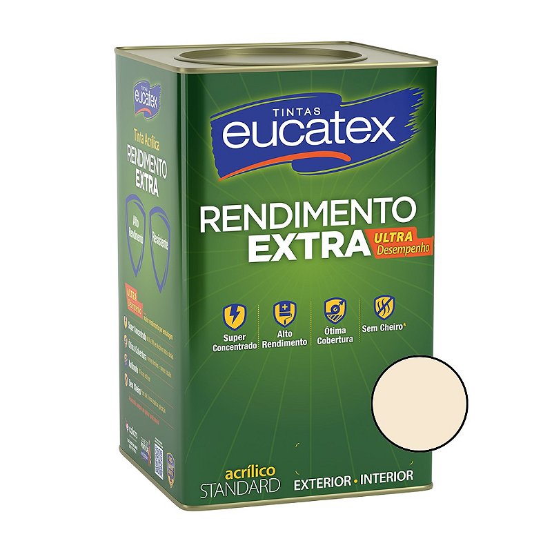 Tinta Acrílica Rendimento Extra - Standard - Palha Fosco -18L-  Eucatex