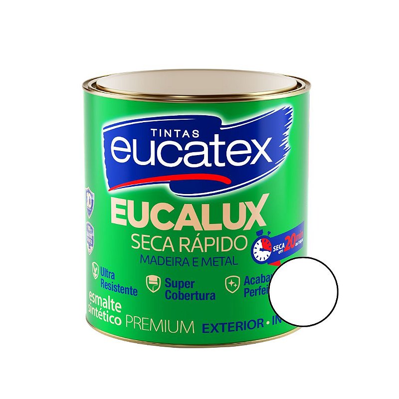 Esmalte Sintético Eucalux Branco Brilhante - 900ml - Eucatex