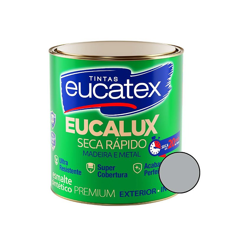 Esmalte Sintético Eucalux Platina Brilhante- 900ml - Eucatex