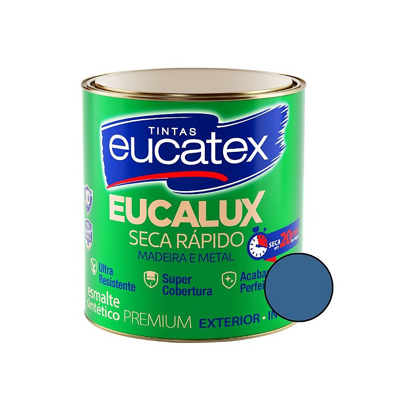 Esmalte Sintético Eucalux Azul França Brilhante- 900ml - Eucatex
