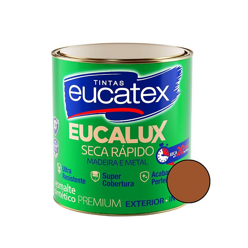 Esmalte Sintético Eucalux Marrom Conhaque Brilhante- 900ml - Eucatex