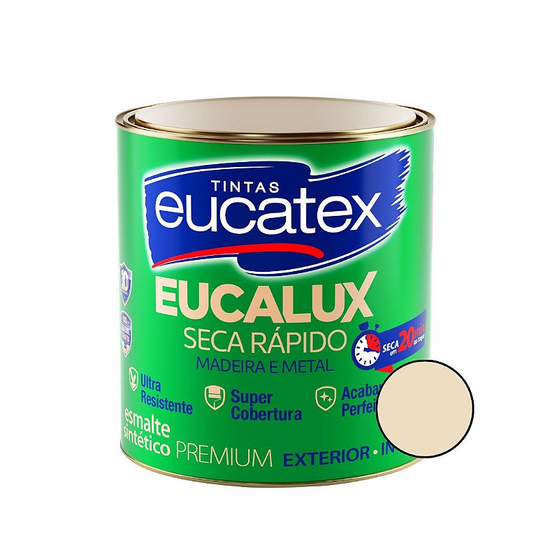 Esmalte Sintético Eucalux Areia Brilhante- 900ml - Eucatex