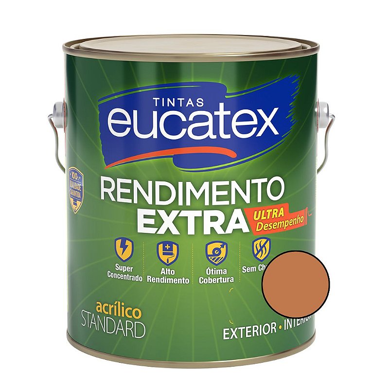 Tinta Acrílica Rendimento Extra - Cor Pavê de Chocolate -3,6L-  Eucatex