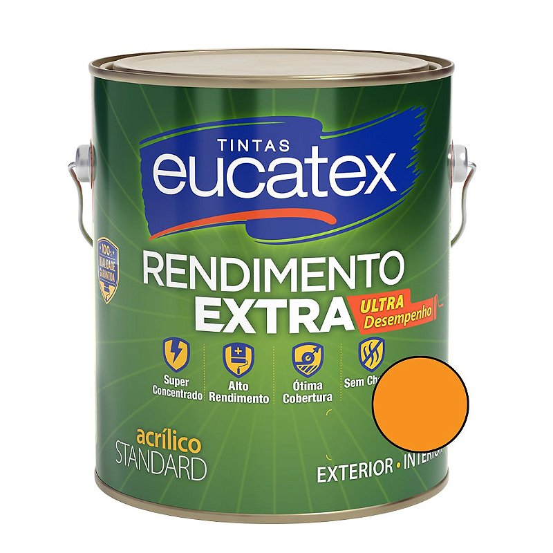 Tinta Acrílica Rendimento Extra - Cenoura -3,6L-  Eucatex